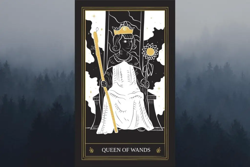 Tarotkortet drottning i stavar